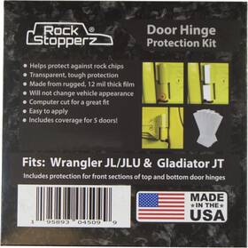 Rock Stopperz 195893045099 Door Hinge Protection Kit - Compatible With Jeep Wrangler Jl/jlu/gladiator 2 O