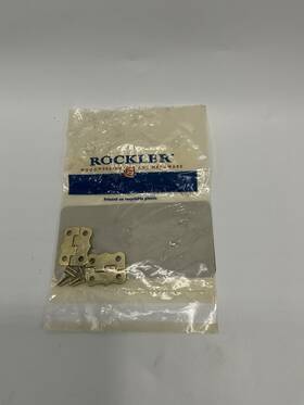 48907 Rockler Decorative 90 Stop Hinges Brass Finish Pair Steel Hardware W
