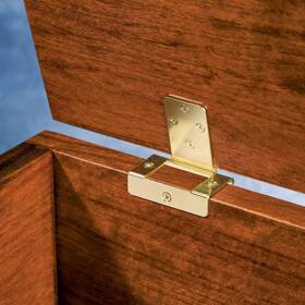 H03-005-0020 Rockler No-mortise Chest Hinge - Brass Plated Lightweight Heavy Duty Hinges For Wood S