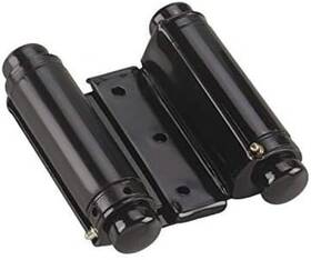 Rok 691162795523 Hardware Double Action Steel Spring Hinge Black Super Value 2-pack 2 Hinges