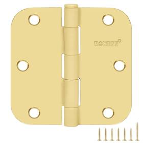 B0dgl75yz6 Roness 18 Pack Polished Gold Door Hinges 3.5 Inch 5/8 Radius Rounded Standard Reside