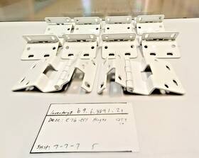 376-e51 Rpc Qty 10 #376 Five Knuckle Overlay Institutional Cabinet Hinge White