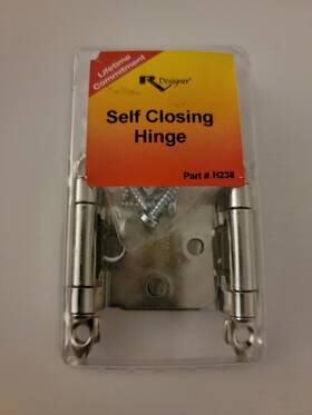 H238 Rv Designer Self Closing Hinge Nickel 2 Per Pack Cabinet Hardware