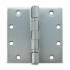 S. Parker Hardware 031334030098 5 Inch Dull Chrome Ball Bearing Butt Hinges - Sold By The Box 1-1/2 Pairs 3 Pieces