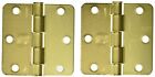 S081-400 National Hardware Stanley Round Corner Residential Hinge In Brass