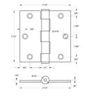 S35hd15a Deltana Square Door Hinge Antique Nickel 760923238057