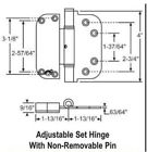 S4003-pc Undisclosed Adjustable Set Door Hinge