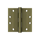 S45bbnu5 Deltana Ball Bearing Square Door Hinge Antique Brass 760923267026