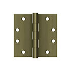 S45u5 Deltana Heavy Duty Square Door Hinge Antique Brass 760923268023