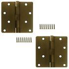 S821-439 Stanley Inch Radius Antique Brass Finish Door Hinges 033923821438