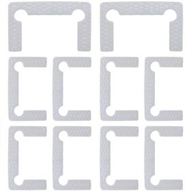 Saf0009 Safycaby 10 Pcs Shower Door Hinge Shims Glass Gaskets Transparent