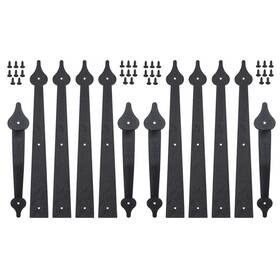 Sankeytew 664918583835 Steel Garage Door Decorative Hinges Handles Accents Hardware Kit Screw