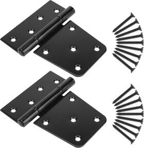 Sankins 445054918926 3-1/2 Inch Heavy Duty Gate Hinges Black Iron Door With Screws Durable