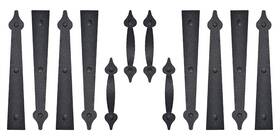 Sankins 770264235257 2 Pack/set Garage Door Magnetic Decorative Hardware Carriage Accents Faux Hinges