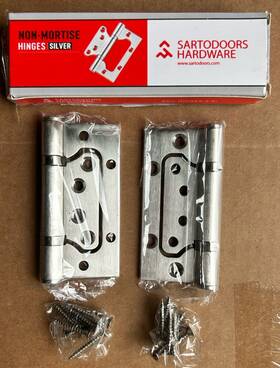 Hinges-2-si Sartodoors Hardware Non Mortise Hinges For Interior Doors Silver 3 Packs Of 2