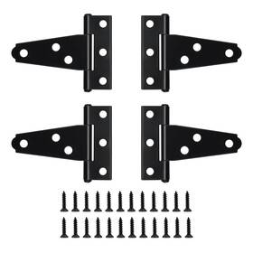 Tstrap-hinges-2in-4p Satuy 4 Pcs T Strap Gate Hinges Heavy Duty 2 Inch Barn Door Black Tee