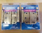 Sc3p1012f-619e Schlage Lot Of Hinge Project Pack Round Radius Satin Nickel