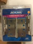 Sc3p1020f-619 Schlage Ives Hinge Project Pack Square Satin Brushed 044074677645