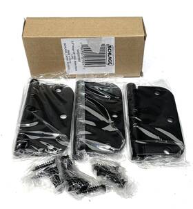 Schlage 194555079557 3.5 Inch Door Hinges Matte Black 5/8 Rad Rounded Corners 3 Pack