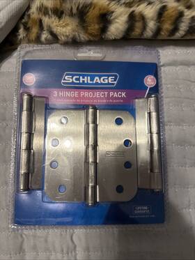 Sc3p1021f-609e Schlage 68099 3 Hinge Project Pack 4 Inch Round Antique Brass Fs