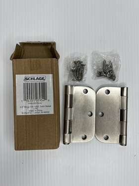 S3p1011frp619 Schlage S3p1011frp530 2 Satin Nickel 3.5 Inch 5/8 Radius Corner Mortise Hinges