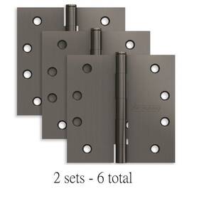 S3p1020frp530 Schlage Pack Of Six 4 Inch X Square Corner Plain Bearing Mortise Hinges