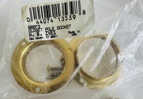 Sp-585f-3 Schlage Closet Pole Sockets Steel Brass Lot 4 Nos