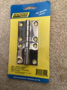 33911 Seachoice Stainless Steel Butt Hinges 2 Pack Inch X Use With #10 Screws