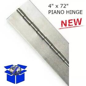 2zer7 Select 4 Inch X 72 Piano Hinge No Holes Weldable Steel Finish Continuous Nonremovable Pin