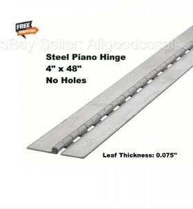 1jeu2 Select Piano Hinge No Holes 4 Inch X 48 Weldable Steel Finish Continuous Nonremovable Pin