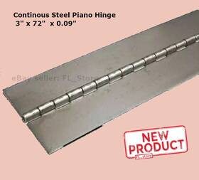 2zer2 Select Piano Hinge Weldable 3 Inch X 72 No Holes Steel Finish 0.09 Continuous New