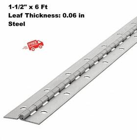 4pb27 Select Piano Hinge Steel 1-1/2 Inch X 72 Continuous .060 Full Surface Nonremovable Pin