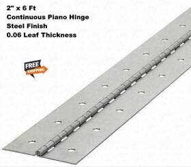 4pb28 Select Piano Hinge Continuous 2 Inch X 6 Ft Steel Finish 0.06 Leaf Non-removable Pin