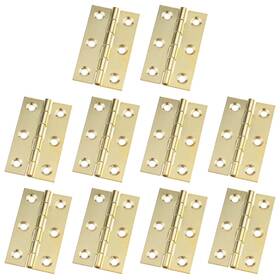 Semetall 770343805111 Gold Door Hinge 10 Pack 2 Inch Solid Brass Butt Hinges Heavy Duty Cabinet Doo