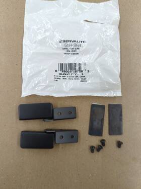 Gdh-96bl Servalite 039008197283 Surface Mount Glass Door Hinges - Stereo Cabinet