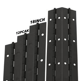 Shg1218 Seungch 12pcs 18 Inch Black Piano Hinge 0.04 Thickness 1.2 Open Width
