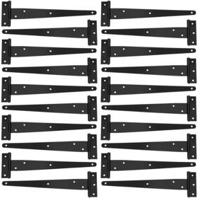 Seunmuk 752496613720 12 Pcs T Strap Barn Door Hinges 10 Inch Heavy Duty Shed