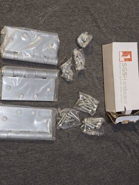 Bb1000 Sgs Lot Of 10 4.5 26d X Hinge Square Brushed Chrome Industrial