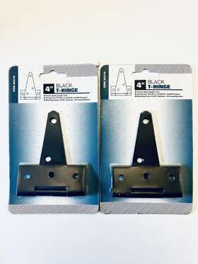 95570 Shed Windows And More T-hinge 4 Inch Black Gate Barn Industrial Heavy Duty - Pair