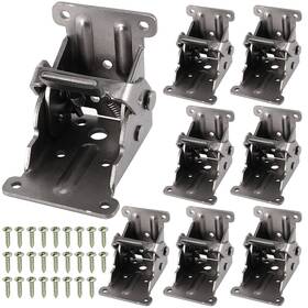 Sheutsan 769773445899 8 Pack Foldable Self Lock Hinges With Mounting Screws Rigid Folding