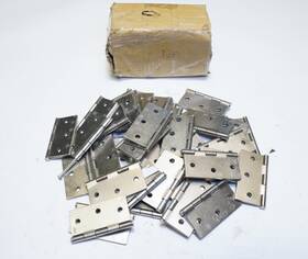 H277 Shuttermedic No Screws Lot 40 Plantation Shutter Butt Hinge 2 1/2 Inch Loose Pin Light Pewter