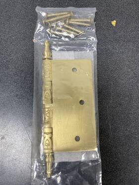 282297 Signature Hardware Solid Brass 4 Inch X4 Square Door Hinge - Matte