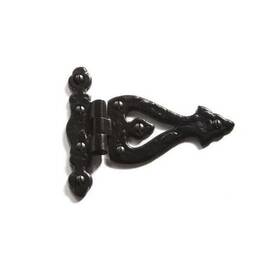325972 Signature Hardware Decorative 5-1/4 Inch X 4-1/2 Iron Strap Hinge - Single