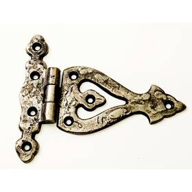 325974 Signature Hardware Decorative 5-1/4 Inch X 4-1/2 Iron Hinge - Antique Pewter