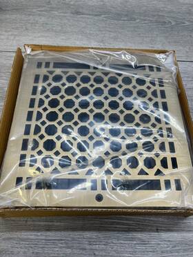 327385 Signature Hardware Honeycomb Brass Wall Register 8 Inch X8 Antique
