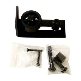 456438 Signature Hardware Adjustable Floor-mount Barn Door Guide - Black