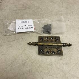 Abp36653cbbz Signature Hardware 4 Inch Solid Brass Ornate Door Hinge - Antique