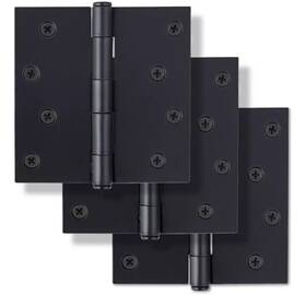 Hdh4023u19 Signature Hardware 4 Inch Square Steel Door Hinge With Plain Bearing 3 Pack Matte Black