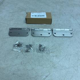 Hgh3503u15 Signature Hardware 3-1/2 Inch Rounded Steel Door Hinge With Plain Bearing 3 Pack