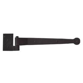 Sh296217 Signature Hardware Harte Offset Iron Strap Hinge With Pintle Black Powder Coat